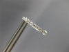 ESTATE .25CT DIAMOND 14KT WHITE GOLD 3D CLASSIC OVAL HUGGIE HOOP EARRINGS