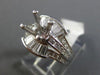 ESTATE WIDE .85CT DIAMOND 18KT WHITE GOLD 3D SEMI MOUNT ENGAGEMENT RING #2871