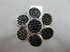 ESTATE WIDE 1.83CT WHITE BLACK DIAMOND 18K WHITE GOLD MULTI CIRCULAR FLOWER RING