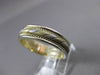 ESTATE 14KT WHITE & YELLOW GOLD HANDCRAFTED ROPE WEDDING BAND RING 6mm #23187