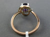 ESTATE 1.36CT DIAMOND & AAA AMETHYST 14K WHITE & ROSE GOLD 3D INFINITY LOVE RING