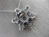 ESTATE .70CT DIAMOND 14KT WHITE GOLD SNOW FLAKE CLASSIC FLOATING PENDANT #23480