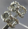 ESTATE LARGE 1.80CT DIAMOND 18K WHITE GOLD 3D BAGUETTE INFINITY CLIP ON EARRINGS