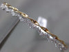 ESTATE .60CT DIAMOND 14K WHITE & ROSE GOLD CLASSIC SEMI ETERNITY BANGLE BRACELET