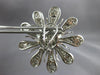 ESTATE EXTRA LARGE 5.75CT DIAMOND 18KT WHITE GOLD 3D SUN FLOWER CLIP ON EARRINGS