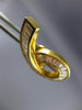 ESTATE EXTRA LARGE 5.10CT BAGUETTE DIAMOND 18KT YELLOW GOLD 3D CLIP ON EARRINGS
