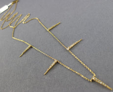 ESTATE .15CT DIAMOND 14KT YELLOW GOLD 3D CLASSIC BY THE YARD SPIKY FUN NECKLACE