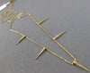 ESTATE .15CT DIAMOND 14KT YELLOW GOLD 3D CLASSIC BY THE YARD SPIKY FUN NECKLACE