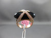 ESTATE WIDE .60CT DIAMOND & AAA ONYX 14KT ROSE GOLD 3D INFINITY LOVE RING