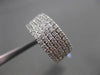 ESTATE 1.08CT DIAMOND 18KT WHITE GOLD MULTI ROW CLASSIC PAVE ANNIVERSARY RING