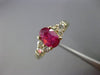 ESTATE 1.39CT DIAMOND & AAA RUBY 14K YELLOW GOLD CLASSIC ENGAGEMENT RING #2450