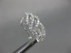 ESTATE LARGE 1.15CT DIAMOND 14K WHITE GOLD 3D MULTI ROW CLIP ON EARRINGS #26312