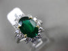 ESTATE 3.47CT DIAMOND & EMERALD PLATINUM 18K YELLOW GOLD ENGAGEMENT RING E/F VVS