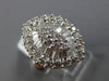 ESTATE LARGE 1.92CT DIAMOND 18K WHITE GOLD MARQUISE CLUSTER FRIENDSHIP LOVE RING