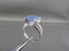 ANTIQUE WIDE 5.20CT DIAMOND & AAA BLUE QUARTZ 14KT WHITE GOLD FILIGREE FUN RING