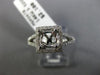 ESTATE .41CT DIAMOND 14KT WHITE GOLD 3D SQUARE HALO SEMI MOUNT ENGAGEMENT RING