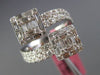 ESTATE 1.47CT ROUND & BAGUETTE DIAMOND 18KT WHITE GOLD SQUARE CRISS CROSS RING