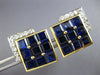 ESTATE EXTRA LARGE 5.72CT DIAMOND & AAA SAPPHIRE 18KT 2 TONE GOLD 3D CUFFLINKS