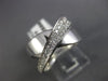 ESTATE WIDE .40CT ROUND DIAMOND 14KT WHITE GOLD 3D CLASSIC X LOVE INFINITY RING