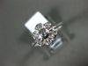 ESTATE .16CT DIAMOND 14K WHITE GOLD CLASSIC SEVEN STONE FLOWER FILIGREE FUN RING