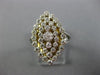 ESTATE LARGE .86CT DIAMOND 18K 2 TONE GOLD 3D FILIGREE MILGRAIN ANNIVERSARY RING