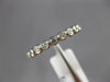 ESTATE .23CT DIAMOND 14K WHITE GOLD BEZEL SEMI ETERNITY WEDDING ANNIVERSARY RING