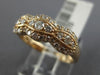 ESTATE .57CT ROUND CUT DIAMOND 14KT ROSE GOLD CLASSIC FILIGREE ANNIVERSARY RING