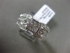 ESTATE LARGE .92CT ROUND & PRINCESS DIAMOND 14K WHITE GOLD HEART FRIENDSHIP RING