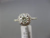 ESTATE WIDE 1.15CT DIAMOND 14KT WHITE GOLD 3D CLASSIC ROUND HALO ENGAGEMENT RING