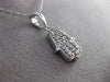 ESTATE .28CT DIAMOND 14KT WHITE GOLD CHAMSA HAND OF GOD FLOATING PENDANT #24457