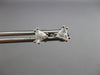 ESTATE .34CT DIAMOND 14KT WHITE GOLD 3D CLASSIC TRILLION STUD EARRINGS #3015
