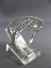 ESTATE LARGE .45CT ROUND CUT DIAMOND 14KT WHITE GOLD 3D CLASSIC X LOVE FUN RING