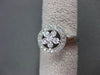 ESTATE .50CT ROUND DIAMOND 14KT WHITE GOLD HALO FLOWER FUN RING BEAUTIFUL!