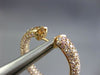 ESTATE LARGE 5.92CT PINK DIAMOND 18KT ROSE GOLD DOUBLE SIDED OVAL HOOP EARRINGS