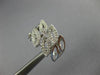 ESTATE WIDE .48CT DIAMOND 18KT WHITE GOLD MULTI LEAF UMBRELLA CLIP ON EARRINGS