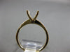 ESTATE .23CT DIAMOND 14KT YELLOW GOLD 3D FOUR PRONG SEMI MOUNT ENGAGEMENT RING