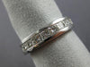 ESTATE .90CT PRINCESS CUT DIAMOND 14K WHITE GOLD CHANNEL ANNIVERSARY RING #19817