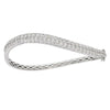 ESTATE 2.43CT DIAMOND 18KT WHITE GOLD CURVED ROUND SEMI ETERNITY BANGLE BRACELET