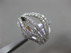 ESTATE WIDE 1.62CT DIAMOND 14KT WHITE GOLD 3D DOUBLE SIDED MULTI ROW FUN RING