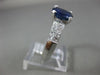 ESTATE 3.46CT DIAMOND & AAA SAPPHIRE 14KT WHITE GOLD OVAL ENGAGEMENT RING #26286