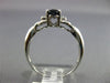 ESTATE 1.02CT WHITE & BLACK DIAMOND 14KT WHITE GOLD 3D HEART LOVE PROMISE RING