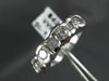ESTATE 1.35CT ROUND & PRINCESS DIAMOND 14KT WHITE GOLD 3D ANNIVERSARY RING #1849