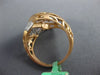 ESTATE WIDE .29CT DIAMOND 18KT ROSE GOLD 3D OPEN FILIGREE BELT V SHAPE FUN RING