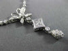 ESTATE 1.12CT DIAMOND 18KT WHITE GOLD 3D BUTTERFLY BY THE YARD FLOATING NECKLACE