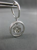 ESTATE LARGE 1.90CT DIAMOND 14K WHITE GOLD CIRCLE OF LIFE HUGGIE HANGING EARRING