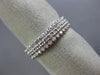 ESTATE WIDE 1.0CT DIAMOND 14K WHITE GOLD 3 ROW ETERNITY WEDDING ANNIVERSARY RING