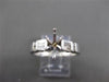 ESTATE .48CT DIAMOND 14KT WHITE GOLD BAGUETTE SEMI MOUNT ENGAGEMENT RING #17814