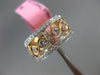 WIDE 1.15CT WHITE & PINK DIAMOND 18K WHITE & ROSE GOLD INFINITY ANNIVERSARY RING