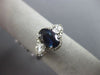 ESTATE 2.21CT DIAMOND & AAA ALEXANDRITE 18KT WHITE GOLD 3D OVAL ENGAGEMENT RING