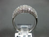 ESTATE LARGE 2.45CT ROUND DIAMOND 18KT WHITE GOLD CLASSIC PAVE PUFF RING #15845